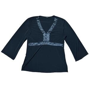 VIntage Y2K Zn Black Babydoll Top SIze Large